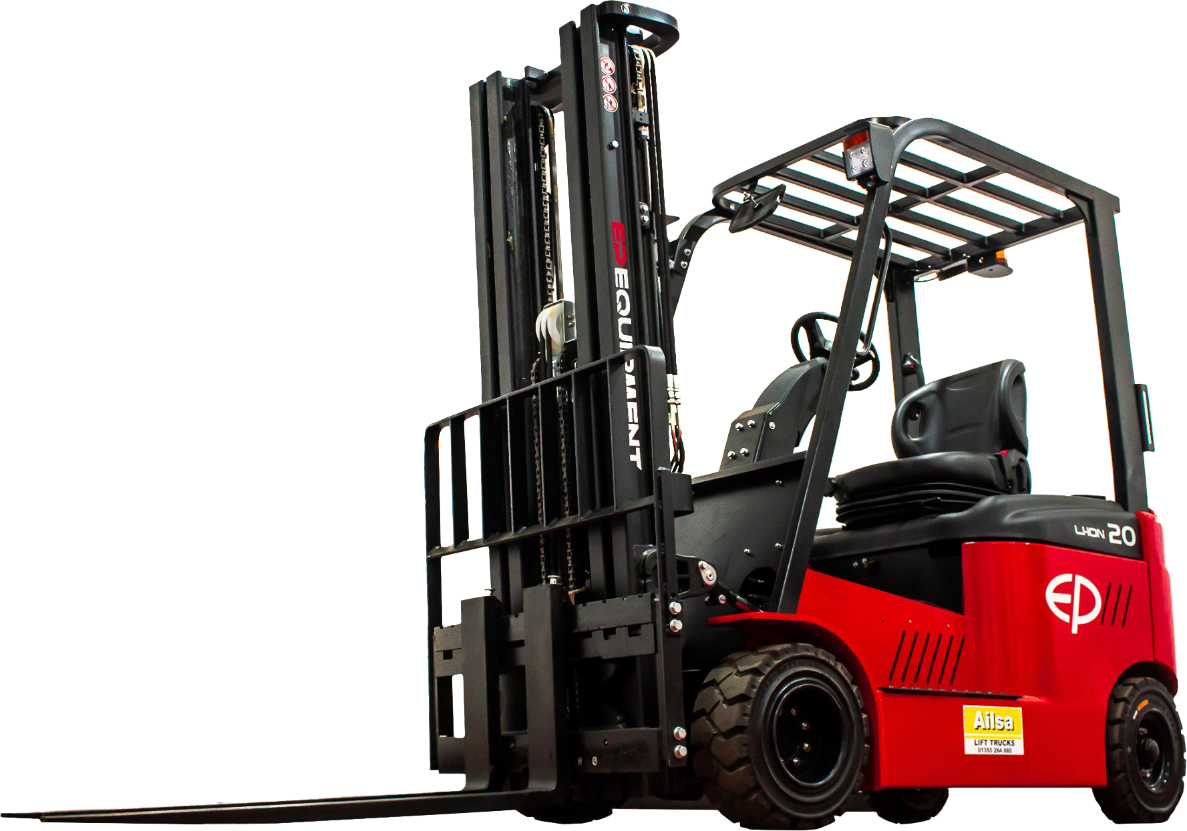 Commercial forklift unloading heavy pallets in Finchley