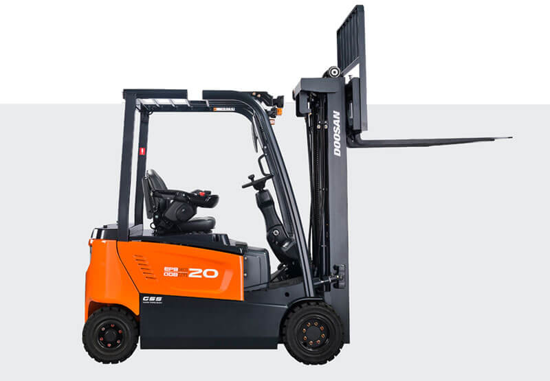 Forklift operator safely handling a commercial load in Finchley